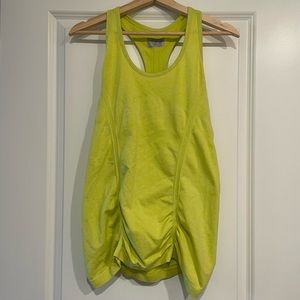 Athleta Workout Razorback Tank, Citronella Color, Size: M